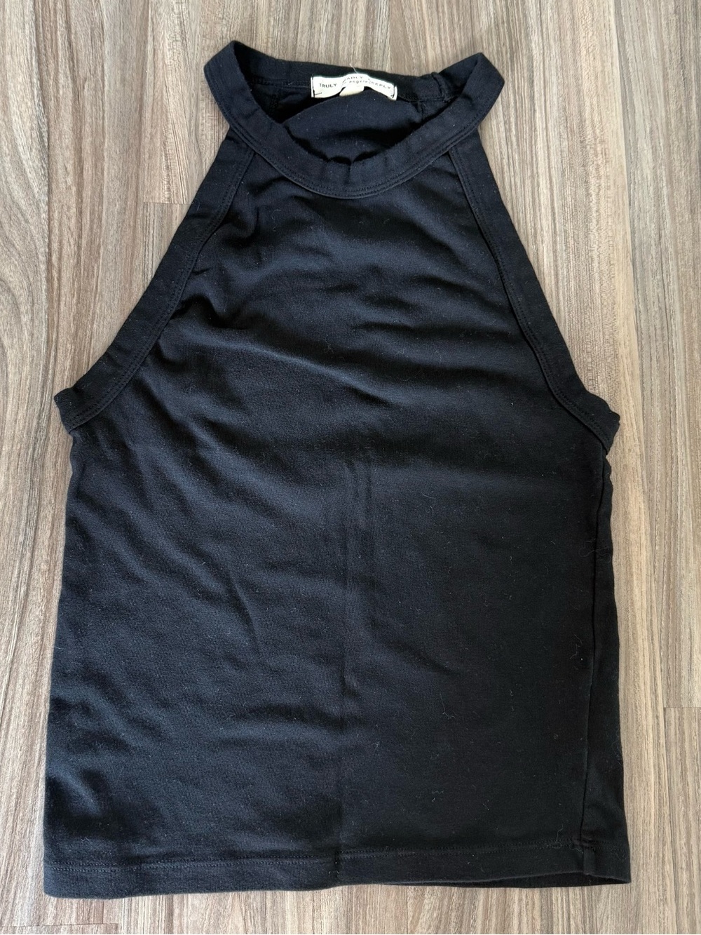 Truly Madly Deeply Black High-Neck Tank